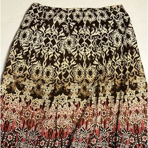 Liz Claiborne A line Autumn Colors Cotton Lined Skirt Size 12